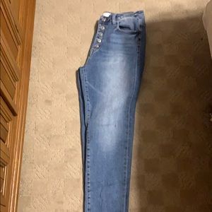 High rise skinny jeans